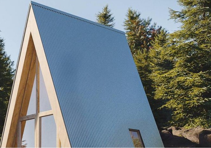 An A-frame unique stay built on raw land in the pines